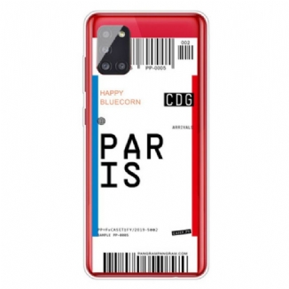 Coque Samsung Galaxy A51 Boarding Pass to Paris