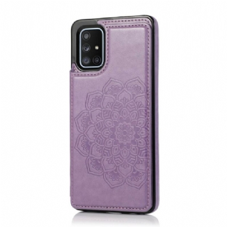 Coque Samsung Galaxy A51 Porte-Cartes Impression Mandala