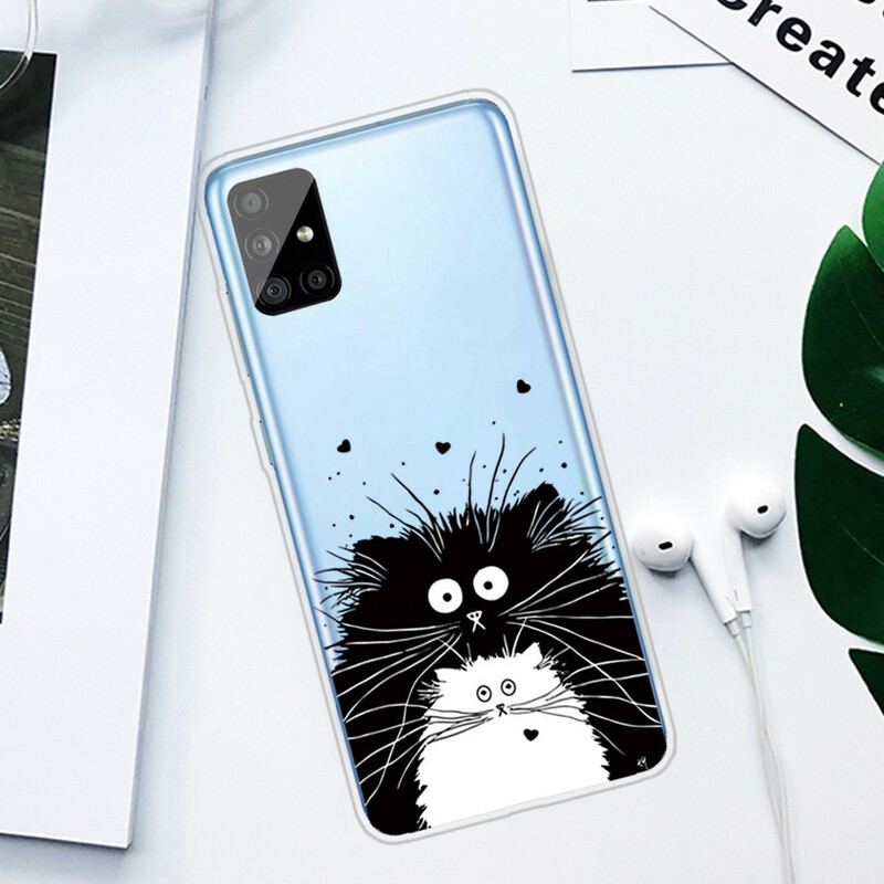 Coque Samsung Galaxy A51 Regarde les Chats