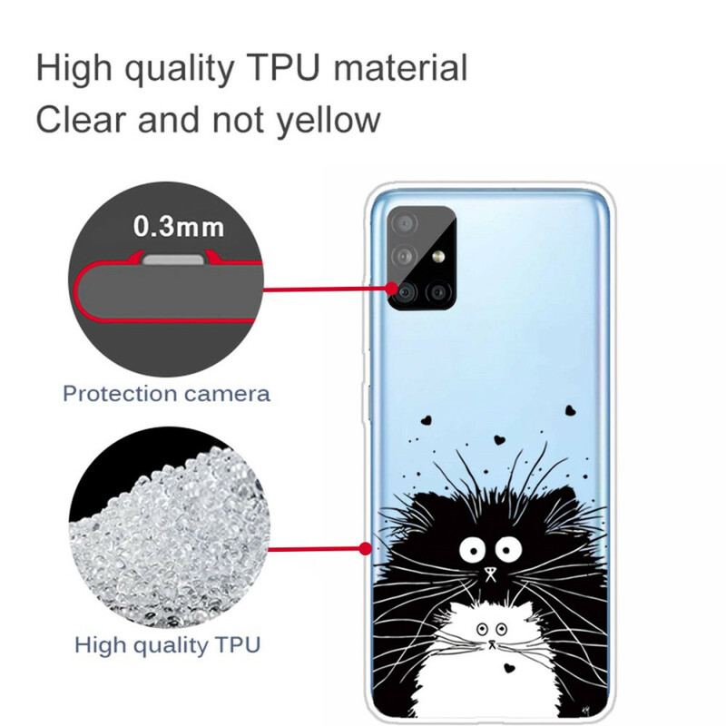 Coque Samsung Galaxy A51 Regarde les Chats