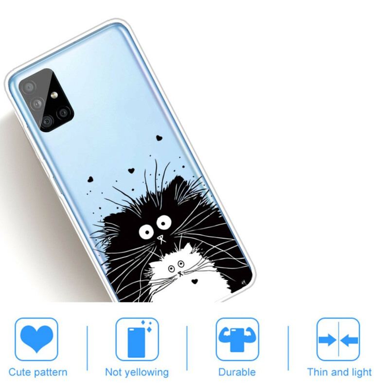 Coque Samsung Galaxy A51 Regarde les Chats