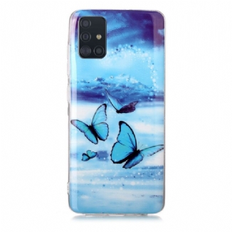 Coque Samsung Galaxy A51 Série Papillons Fluorescente