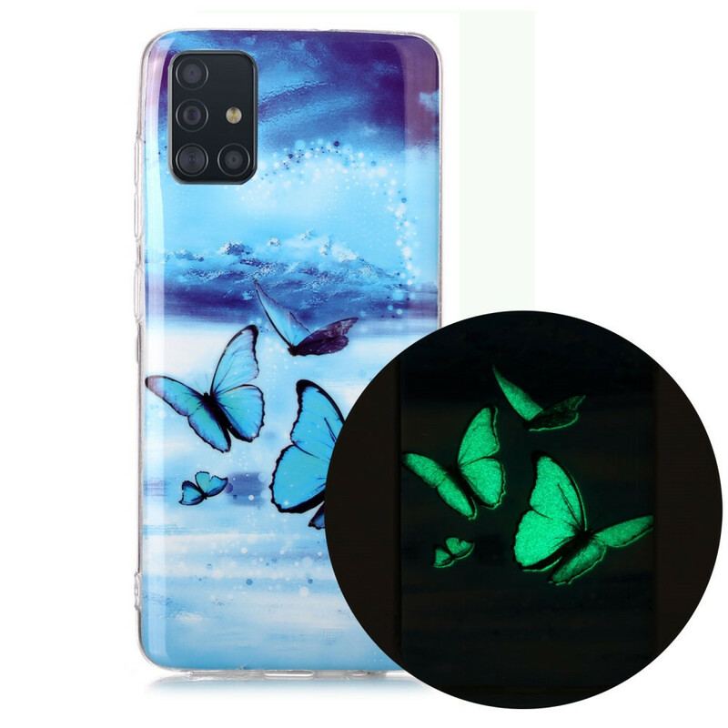 Coque Samsung Galaxy A51 Série Papillons Fluorescente