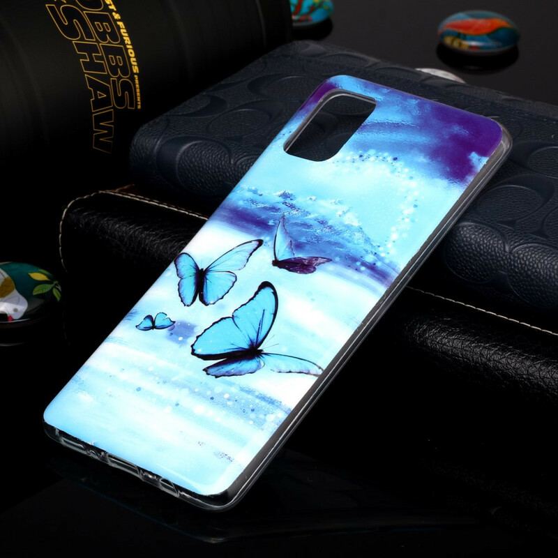 Coque Samsung Galaxy A51 Série Papillons Fluorescente