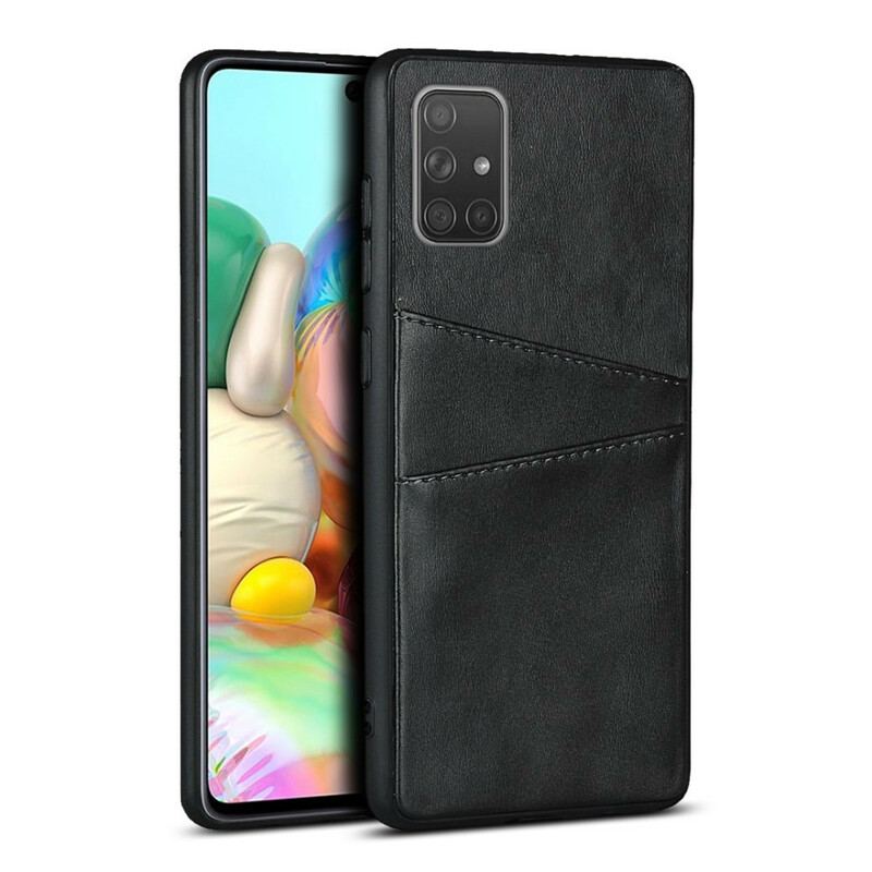 Coque Samsung Galaxy A51 Texture Cuir Double Porte Cartes