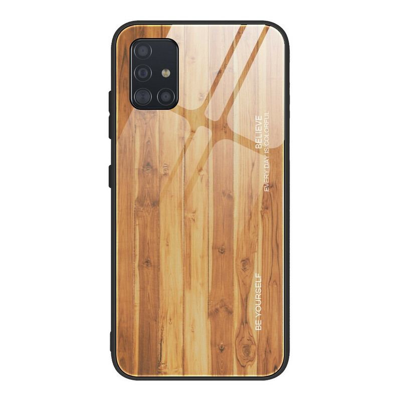 Coque Samsung Galaxy A51 Verre Trempé Design Bois