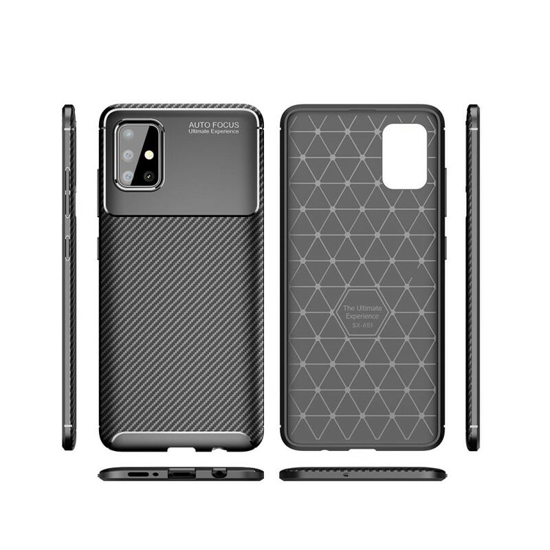 Coque Samsung Galaxy A51Texture Fibre Carbone Flexible