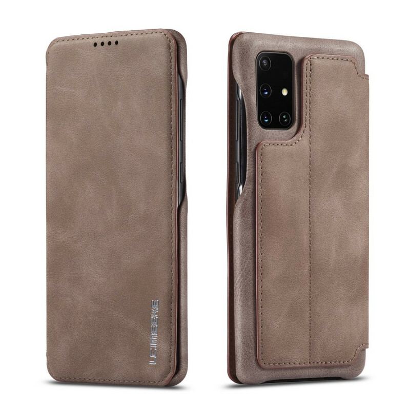 Flip Cover Samsung Galaxy A51 LC.IMEEKE Effet Cuir