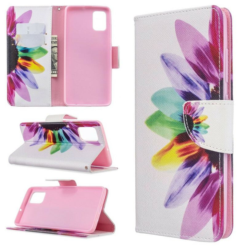 Housse Samsung Galaxy A51 Fleur Aquarelle