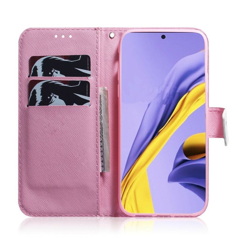 Housse Samsung Galaxy A51 Fleur Vieux Rose