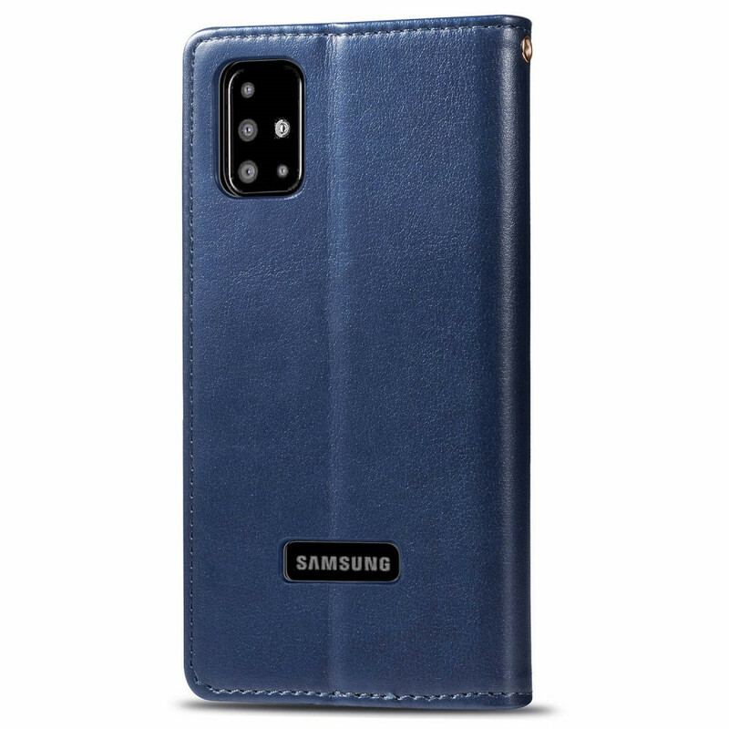 Housse Samsung Galaxy A51 Simili Cuir et Fermoir Vintage