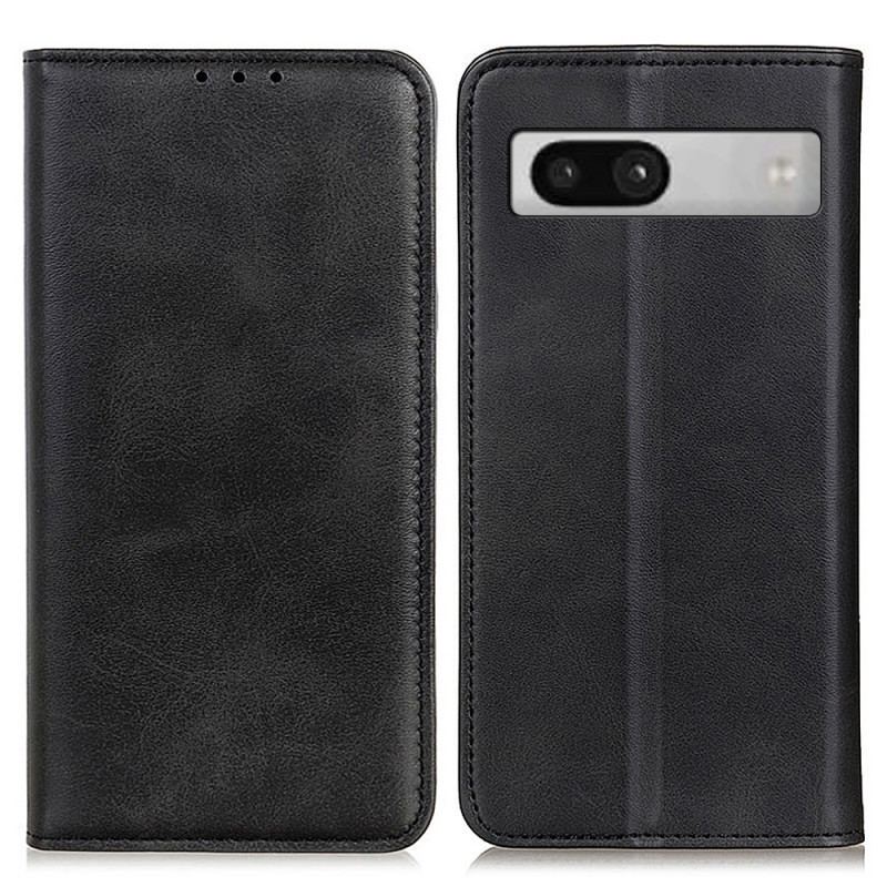 Flip Cover Google Pixel 7A Cuir Fendu Classique