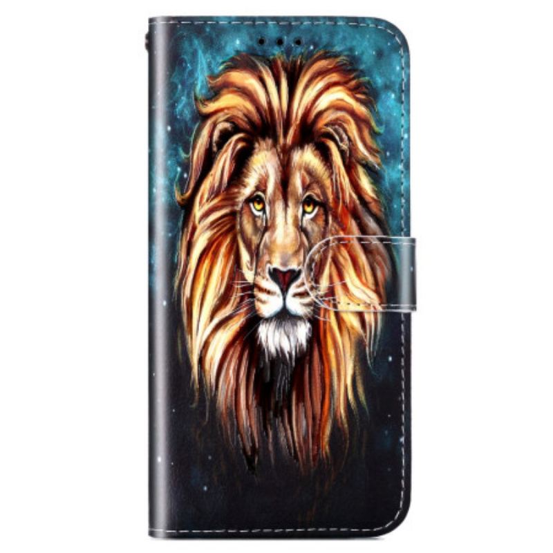 Housse Google Pixel 7A Lion Coloré à Lanière