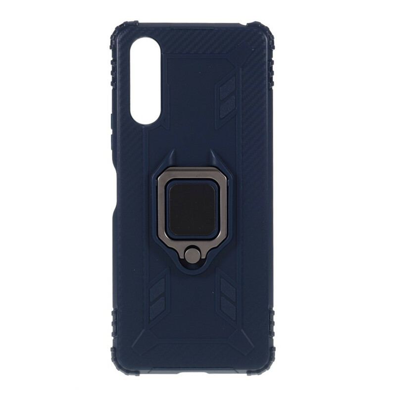 Coque Sony Xperia 10 II Ring et Fibre Carbone