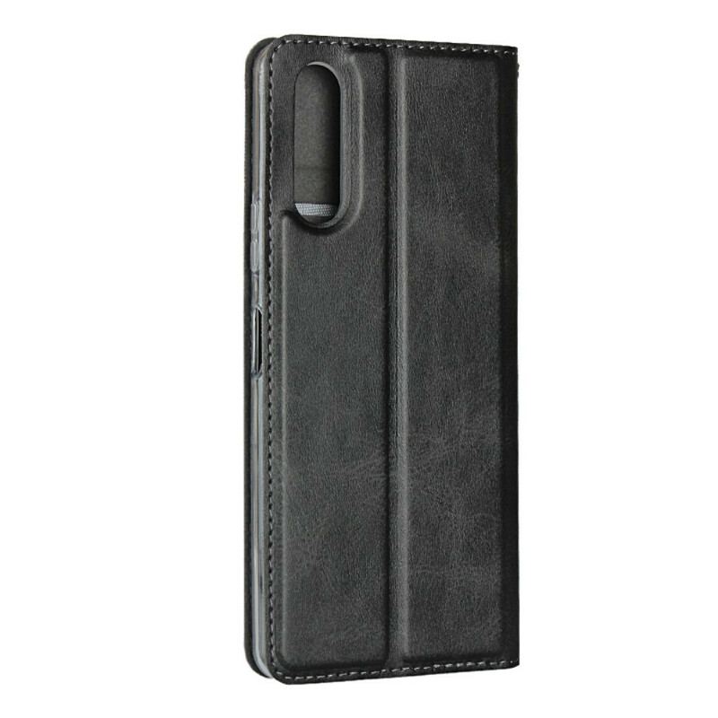 Flip Cover Sony Xperia 10 II Simili Cuir avec Lanière